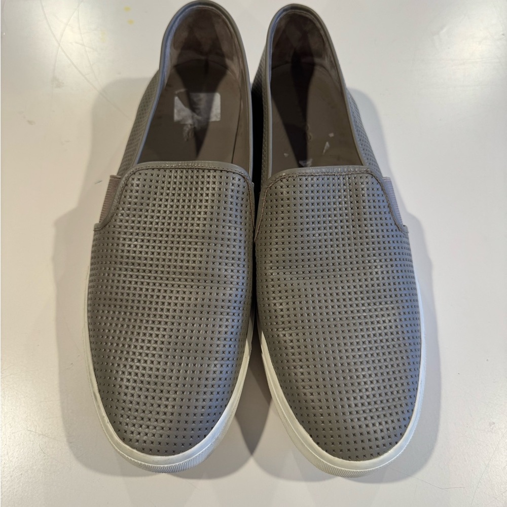 Vince Blair Perforated Slip-On Sneakers (Taupe)